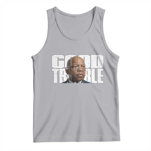John Lewis Quote Affrican American Tank Top Black History Good Trouble TS14 Athletic Heather Print Your Wear