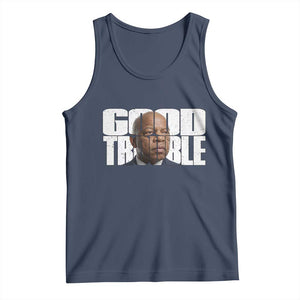 John Lewis Quote Affrican American Tank Top Black History Good Trouble TS14 Navy Print Your Wear