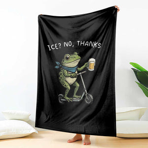 Funny Frog Anti ICE Political Protest Throw Blanket Ice? No Thanks TS14 Print Your Wear