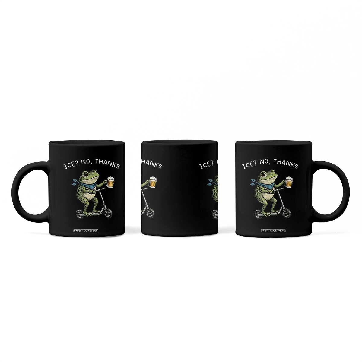 Funny Frog Anti ICE Political Protest Coffee Mug Ice? No Thanks TS14 Print Your Wear