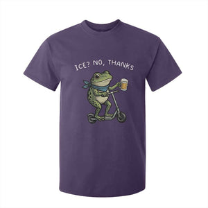 Funny Frog Anti ICE Political Protest T Shirt For Kid Ice? No Thanks TS14 Purple Print Your Wear