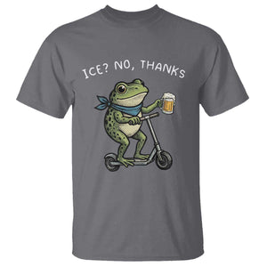 Funny Frog Anti ICE Political Protest T Shirt Ice? No Thanks TS14 Charcoal Print Your Wear