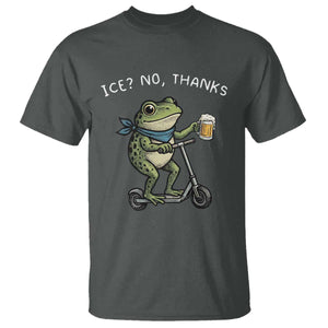 Funny Frog Anti ICE Political Protest T Shirt Ice? No Thanks TS14 Dark Heather Print Your Wear