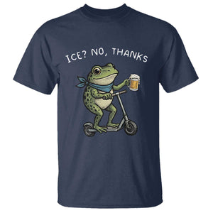 Funny Frog Anti ICE Political Protest T Shirt Ice? No Thanks TS14 Navy Print Your Wear