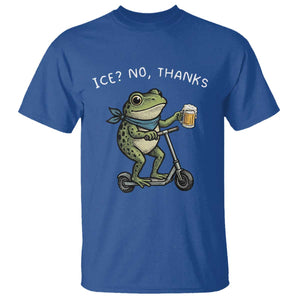 Funny Frog Anti ICE Political Protest T Shirt Ice? No Thanks TS14 Royal Blue Print Your Wear