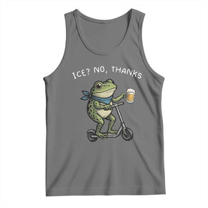 Funny Frog Anti ICE Political Protest Tank Top Ice? No Thanks TS14 Black Heather Print Your Wear