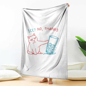 Funny Cat Anti ICE Political Protest Throw Blanket Ice? No Thanks TS14 Print Your Wear