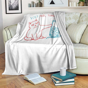 Funny Cat Anti ICE Political Protest Throw Blanket Ice? No Thanks TS14 Print Your Wear
