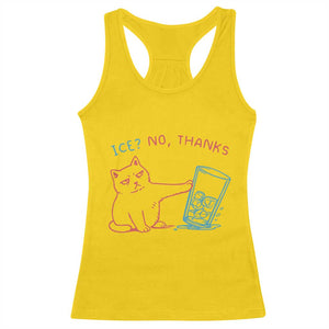 Funny Cat Anti ICE Political Protest Racerback Tank Top Ice? No Thanks TS14 Daisy Print Your Wear