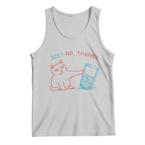Funny Cat Anti ICE Political Protest Tank Top Ice? No Thanks TS14 Ash Print Your Wear