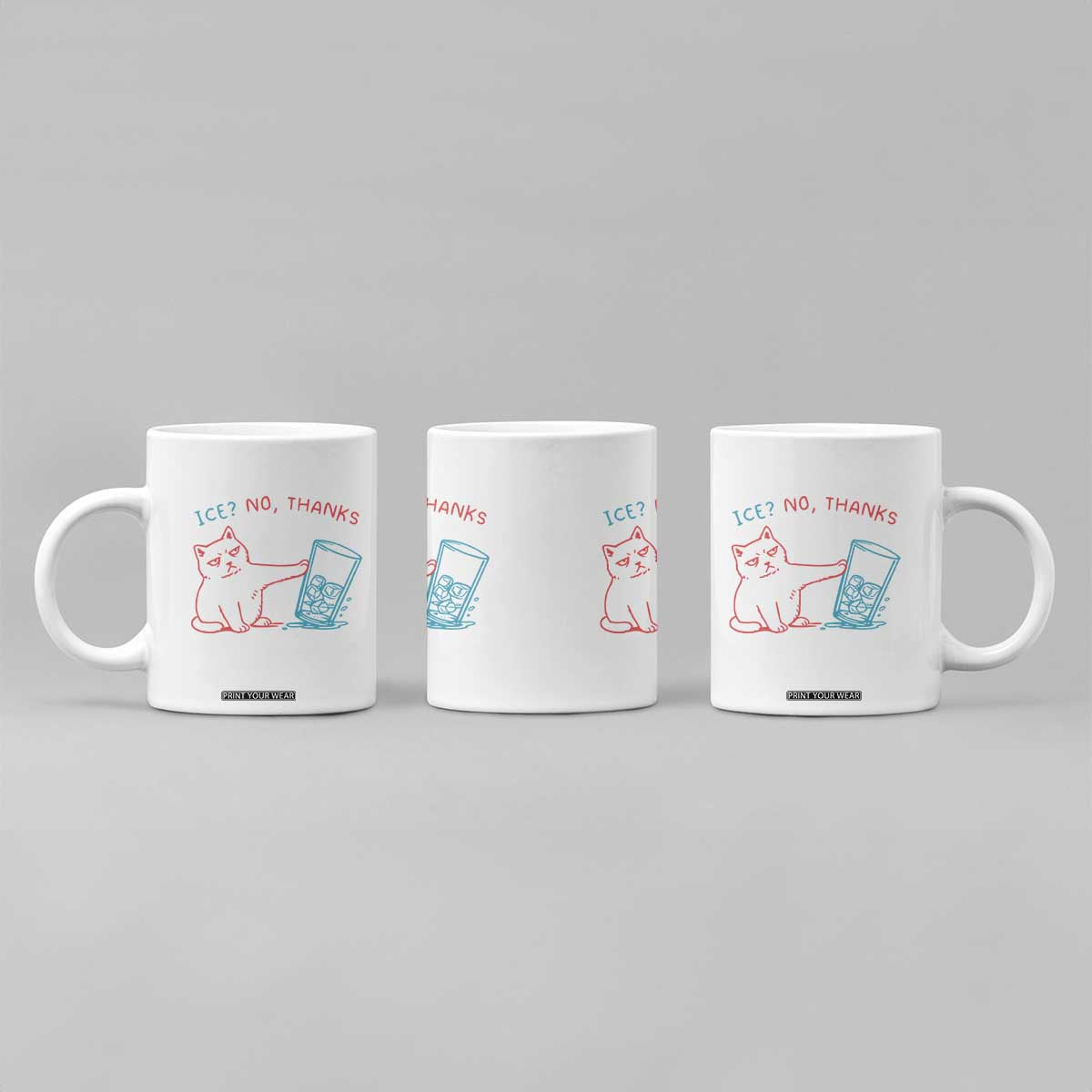 Funny Cat Anti ICE Political Protest Coffee Mug Ice? No Thanks TS14 Print Your Wear