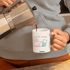 Funny Cat Anti ICE Political Protest Coffee Mug Ice? No Thanks TS14 Print Your Wear