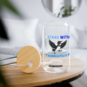 I Stand With Minneapolis Glass Can Loon Minnesota Resist Anti ICE Immigration Protest TS14 Print Your Wear