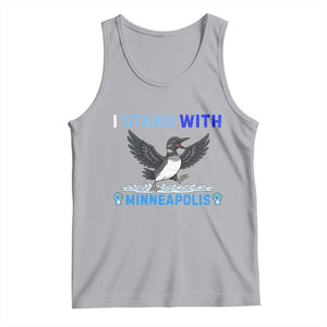 I Stand With Minneapolis Tank Top Loon Minnesota Resist Anti ICE Immigration Protest TS14 Athletic Heather Print Your Wear