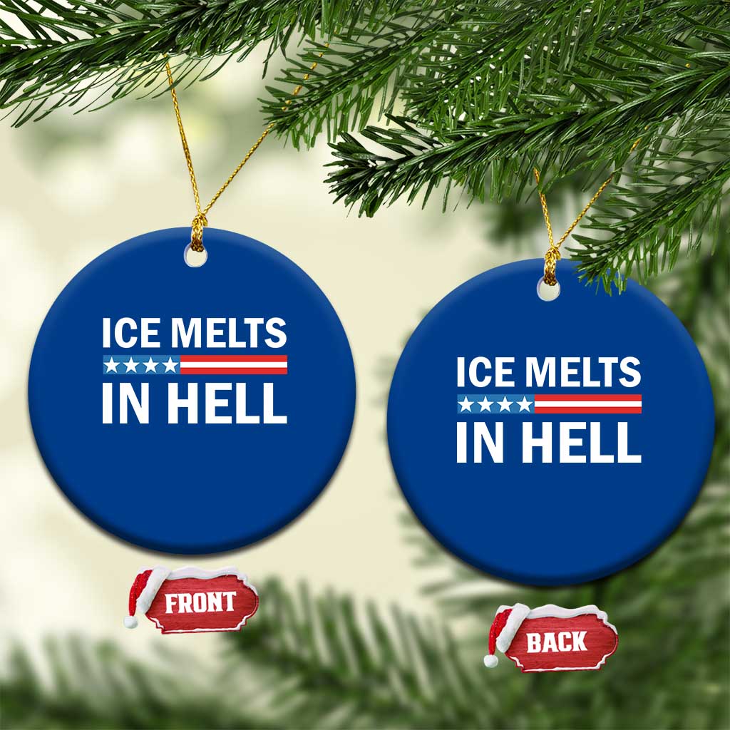 Ice Melts In Hell Ceramic Ornament Activist Statement Quote TS14 1pc Blue Print Your Wear