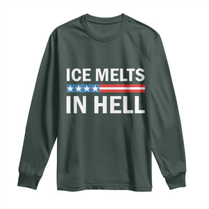 Ice Melts In Hell Long Sleeve Shirt Activist Statement Quote TS14 Dark Forest Green Print Your Wear