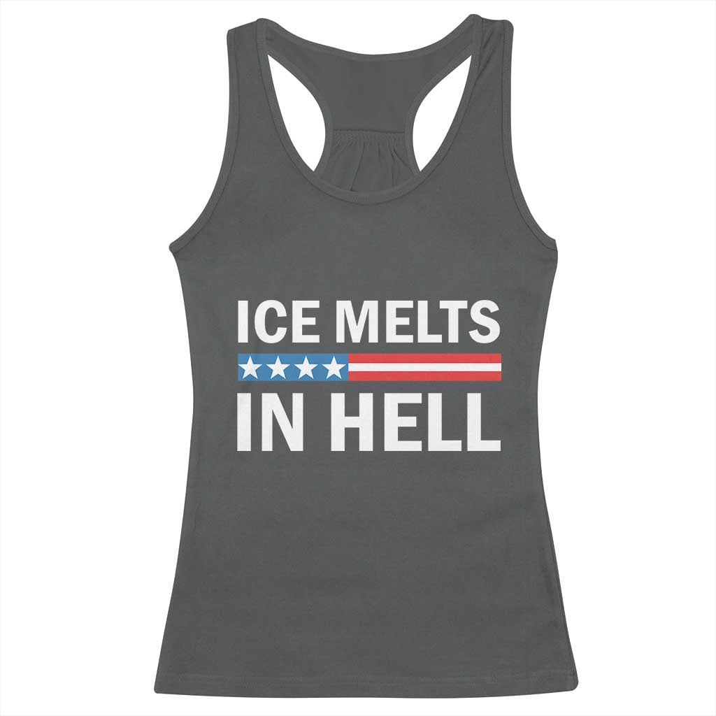 Ice Melts In Hell Racerback Tank Top Activist Statement Quote TS14 Dark Heather Print Your Wear