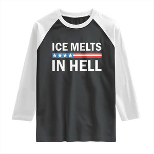 Ice Melts In Hell Raglan Shirt Activist Statement Quote TS14 Black White Print Your Wear