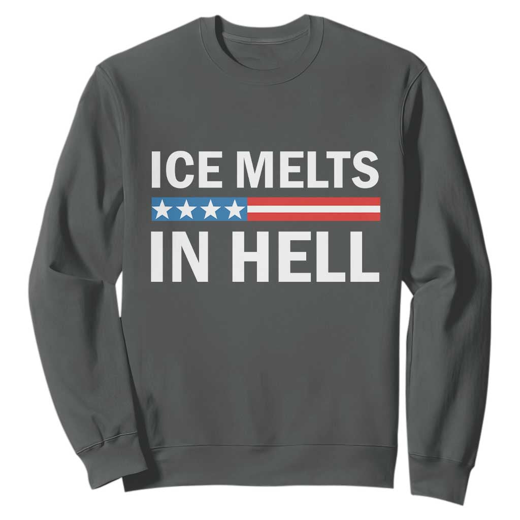 Ice Melts In Hell Sweatshirt Activist Statement Quote TS14 Dark Heather Print Your Wear