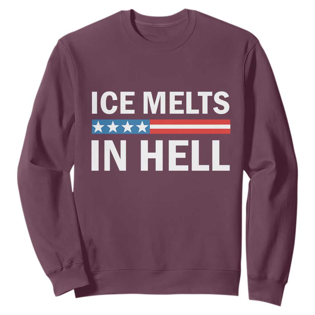 Ice Melts In Hell Sweatshirt Activist Statement Quote TS14 Maroon Print Your Wear