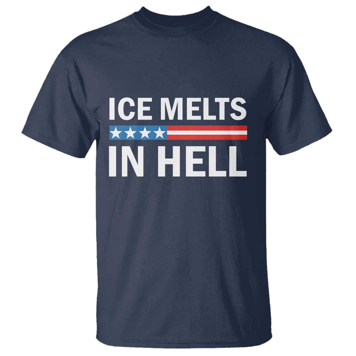 Ice Melts In Hell T Shirt Activist Statement Quote TS14 Navy Print Your Wear