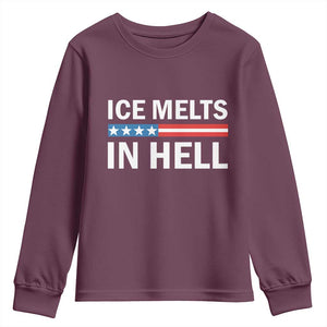 Ice Melts In Hell Youth Sweatshirt Activist Statement Quote TS14 Maroon Print Your Wear