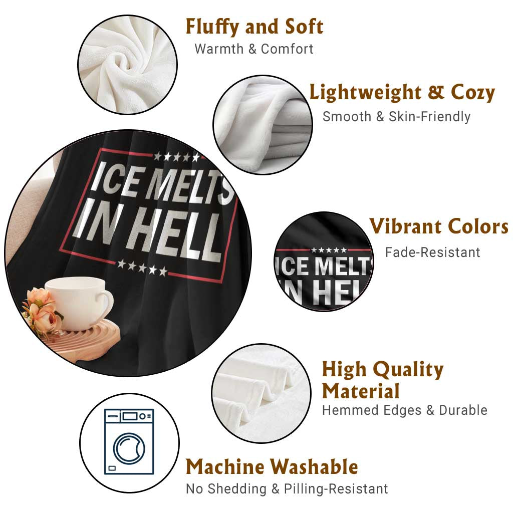 Ice Melts In Hell Throw Blanket Immigrant Rights Activist Statement Protest Quote TS14 Print Your Wear