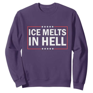Ice Melts In Hell Sweatshirt Immigrant Rights Activist Statement Protest Quote TS14 Purple Print Your Wear
