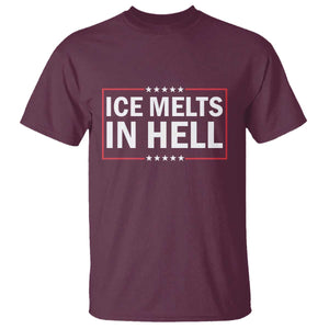 Ice Melts In Hell T Shirt Immigrant Rights Activist Statement Protest Quote TS14 Maroon Print Your Wear