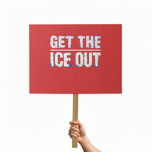 Minnesota Resist Anti ICE Immigration Protest Ladies Protest Sign TS14 Horizontal 18" × 24" Red Print Your Wear