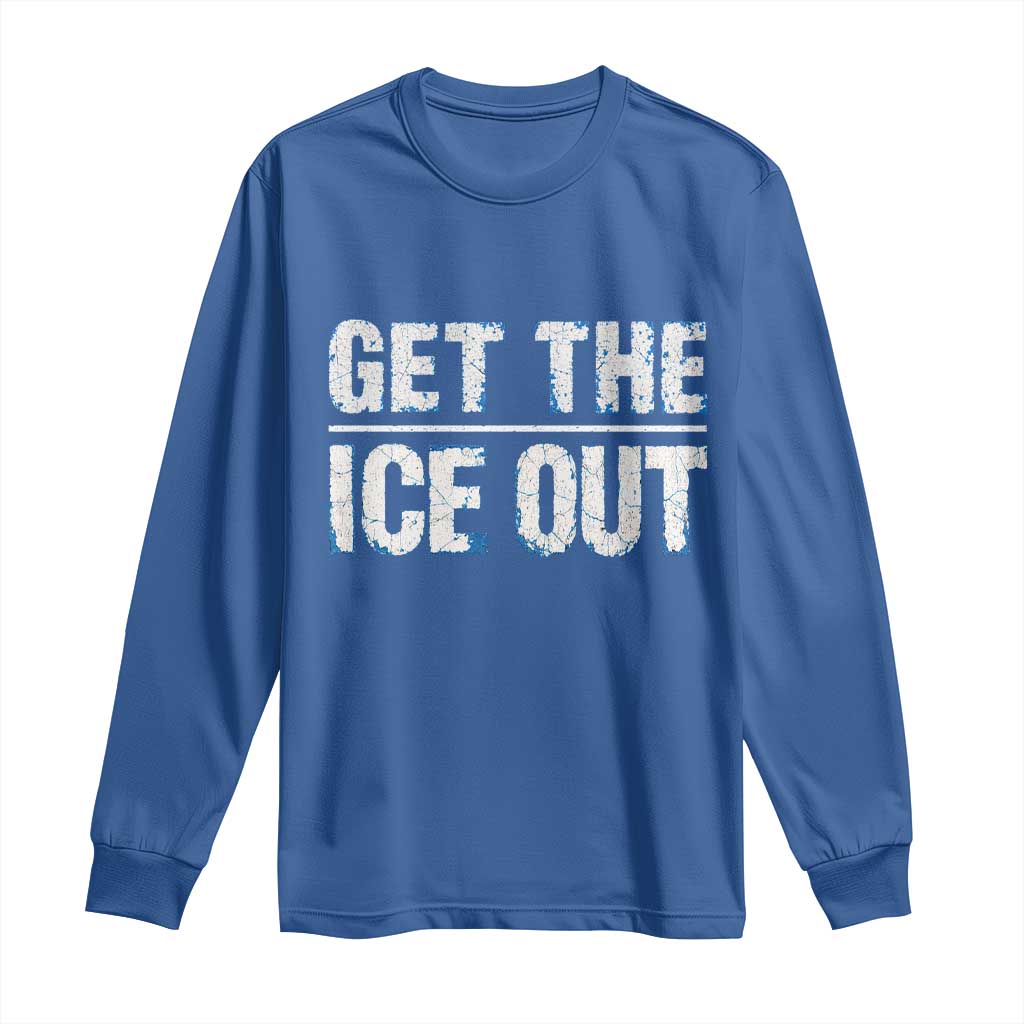 Minnesota Resist Anti ICE Immigration Protest Ladies Long Sleeve Shirt TS14 Royal Blue Print Your Wear