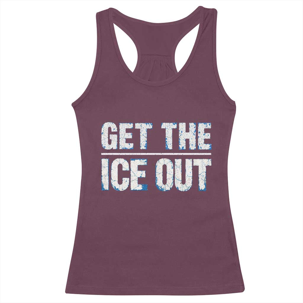 Minnesota Resist Anti ICE Immigration Protest Ladies Racerback Tank Top TS14 Maroon Print Your Wear