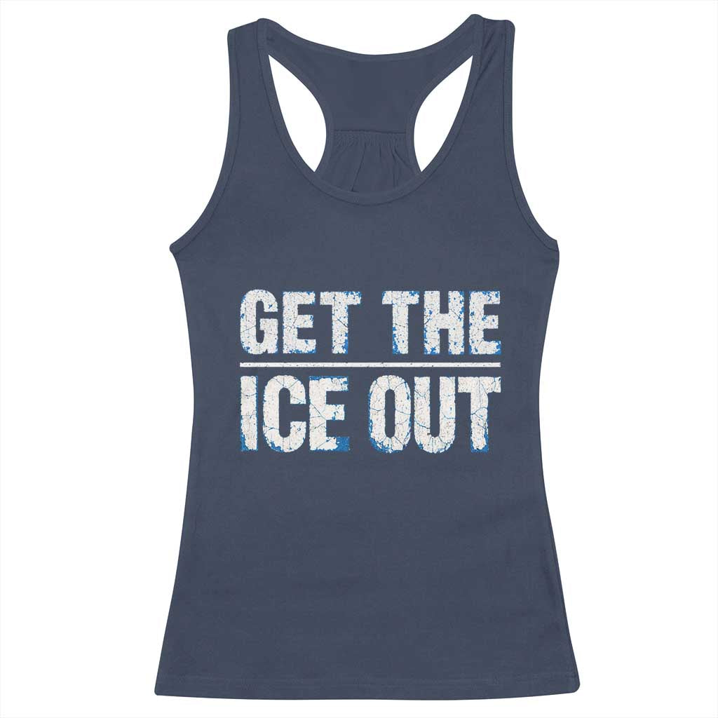 Minnesota Resist Anti ICE Immigration Protest Ladies Racerback Tank Top TS14 Navy Print Your Wear