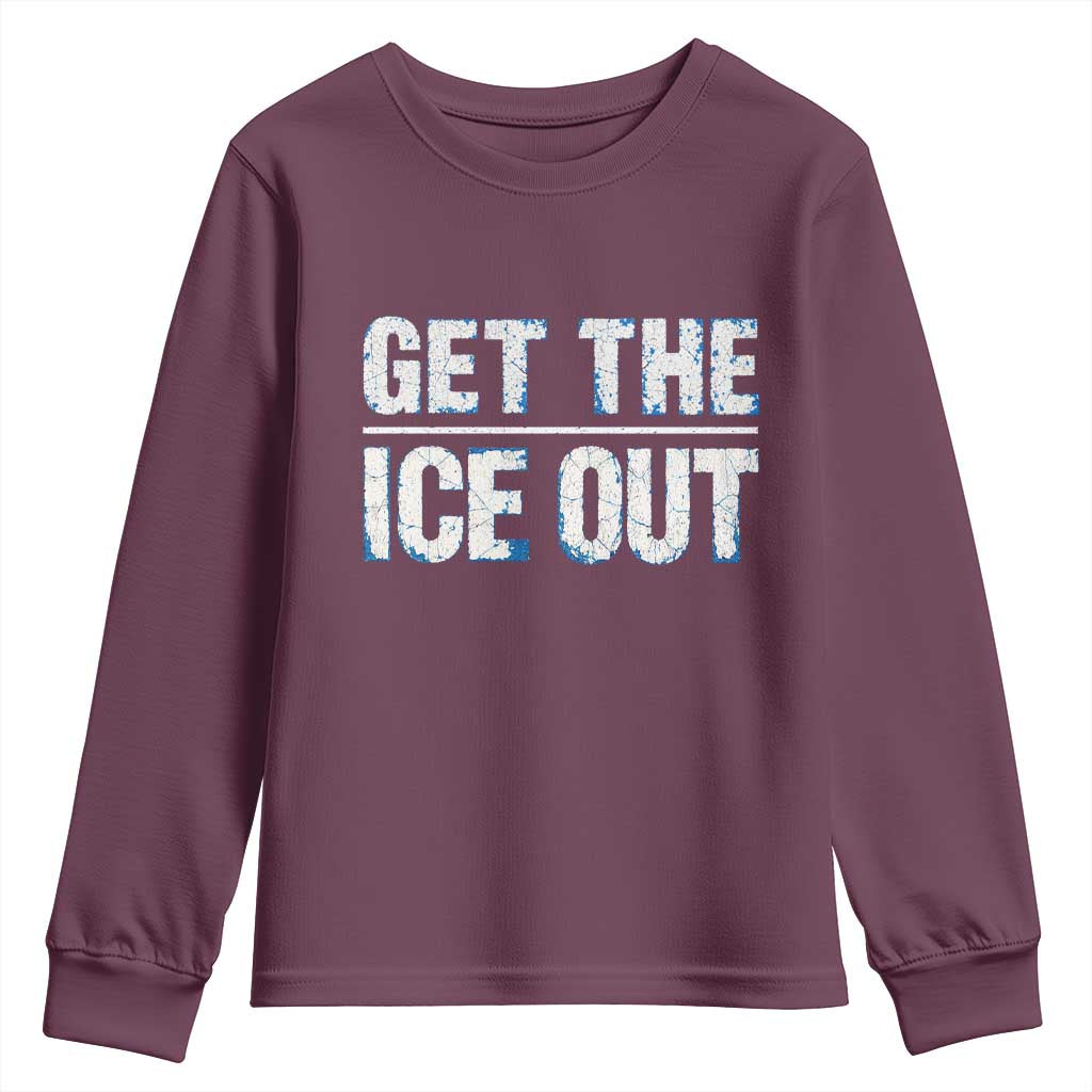 Minnesota Resist Anti ICE Immigration Protest Ladies Youth Sweatshirt TS14 Maroon Print Your Wear