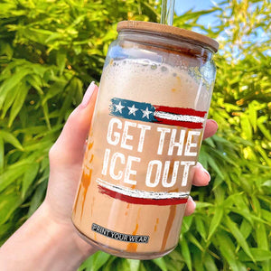 Anti ICE Immigration Protest Human Rights Glass Can TS14 Black Print Your Wear