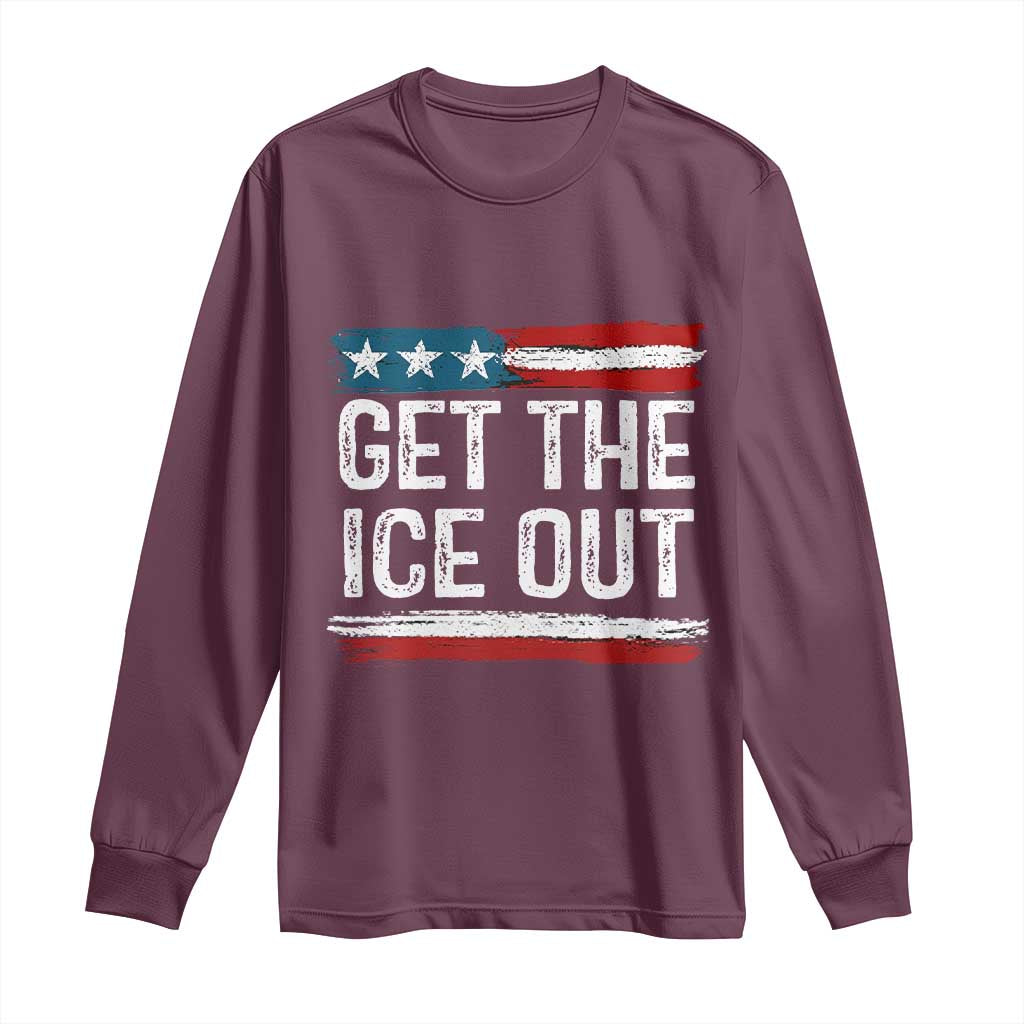 Anti ICE Immigration Protest Human Rights Long Sleeve Shirt TS14 Maroon Print Your Wear
