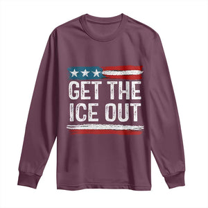 Anti ICE Immigration Protest Human Rights Long Sleeve Shirt TS14 Maroon Print Your Wear