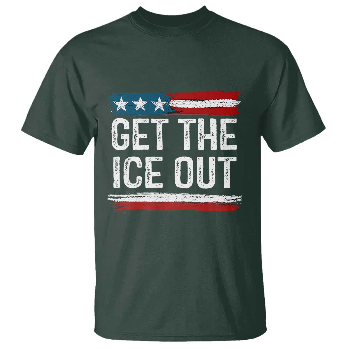 Anti ICE Immigration Protest Human Rights T Shirt TS14 Dark Forest Green Print Your Wear