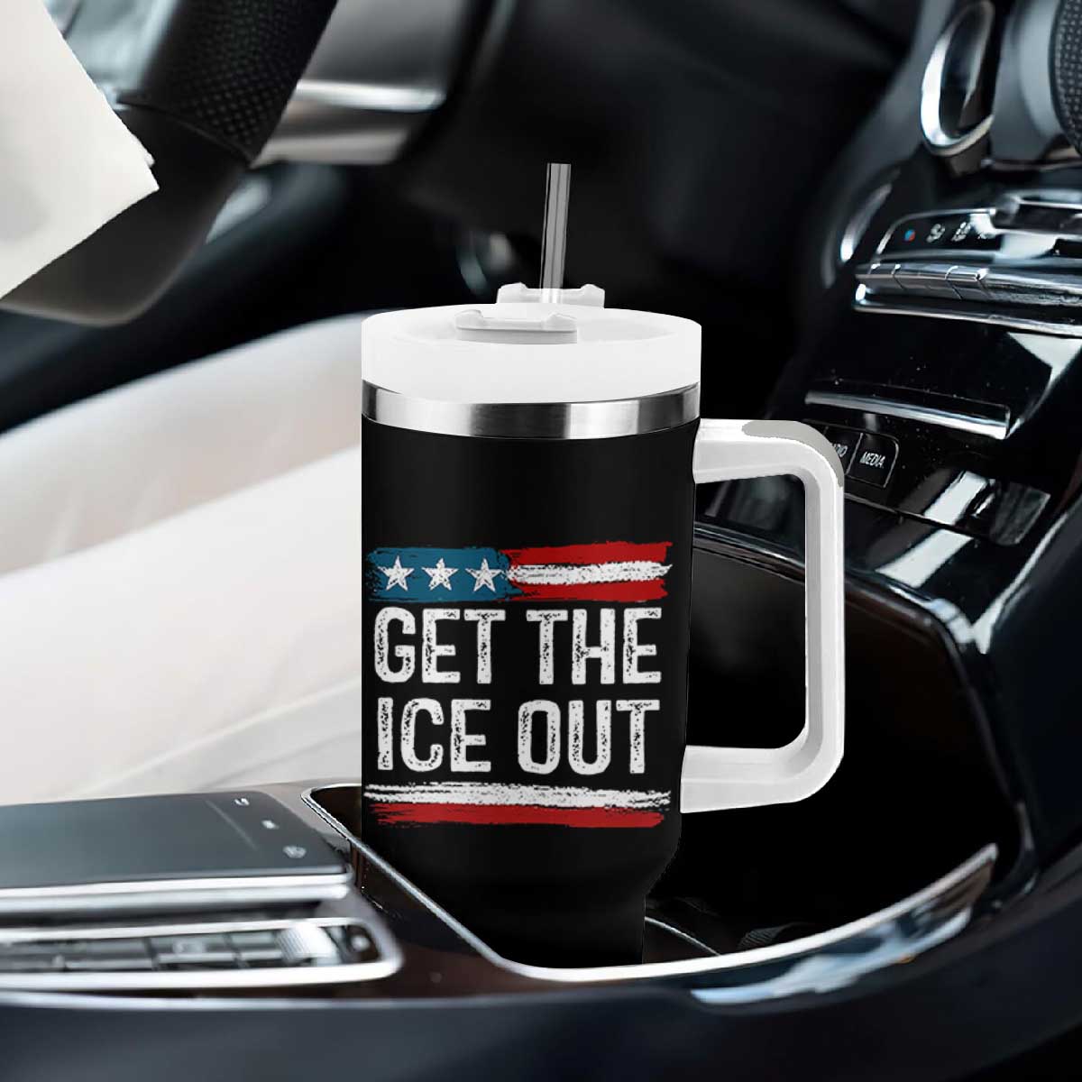 Anti ICE Immigration Protest Human Rights Tumbler With Handle TS14 Print Your Wear