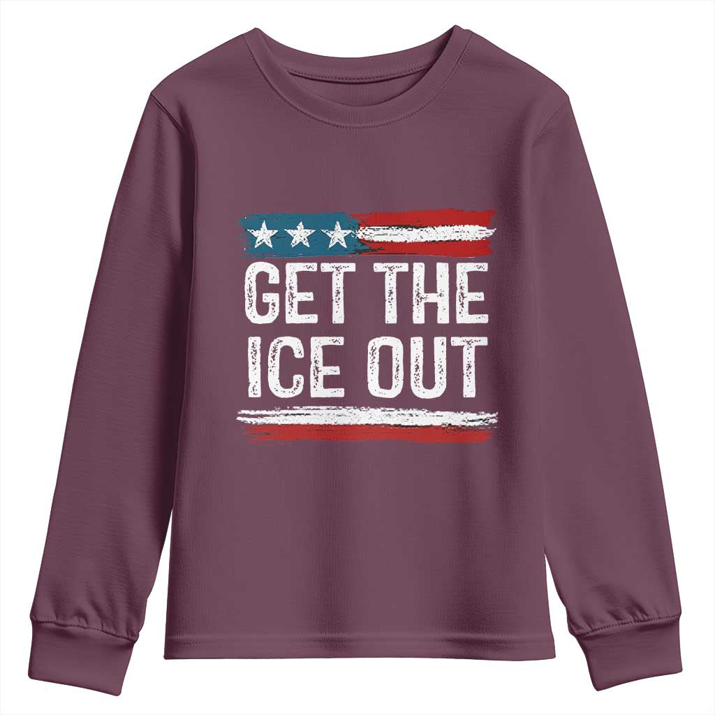 Anti ICE Immigration Protest Human Rights Youth Sweatshirt TS14 Maroon Print Your Wear