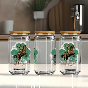 How Lucky Are We Glass Can Cowboy Western Irish St Patrick's Day TS14 Print Your Wear
