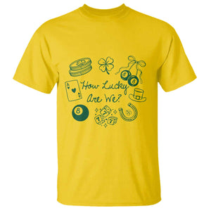 How Lucky Are We T Shirt Irish Shamrock Horseshoe St Patricks Day TS14 Daisy Print Your Wear