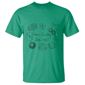 How Lucky Are We T Shirt Irish Shamrock Horseshoe St Patricks Day TS14 Irish Green Print Your Wear