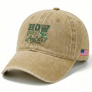 How Lucky Are We Washed Cotton Baseball Cap Cowboy Western St Patrick's Day TS14 Print Your Wear