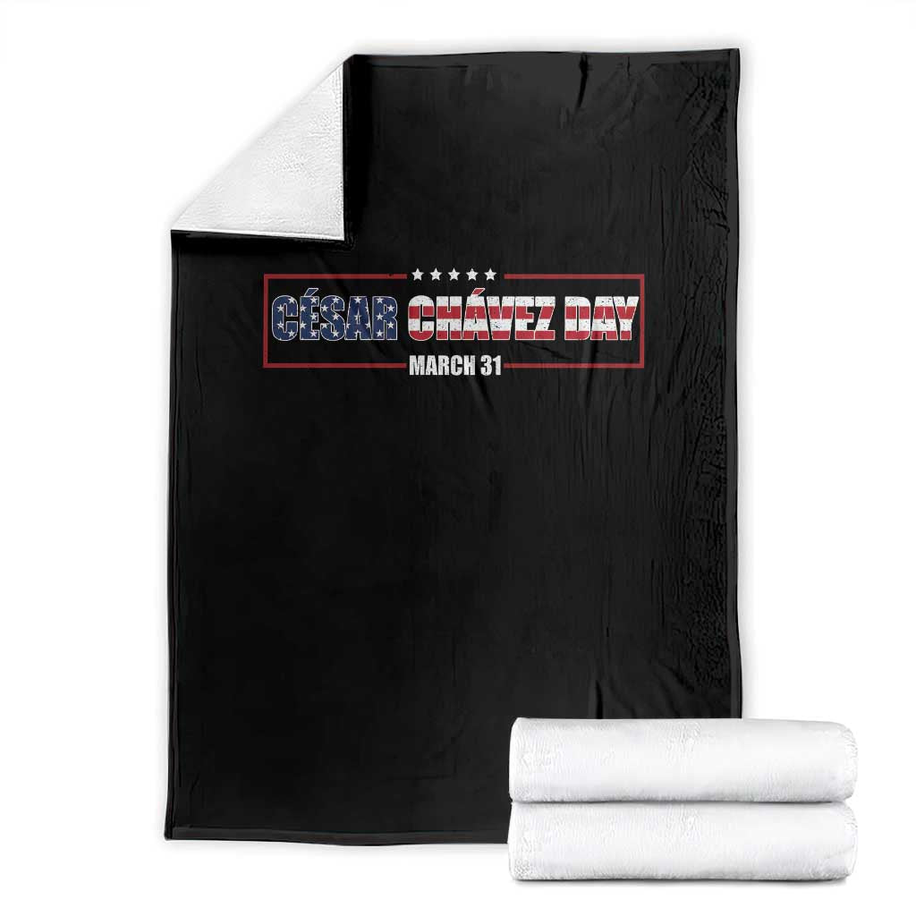Cesar Chavez Throw Blanket Hispanic Heritage Month Mexican Immigrant TS14 Black Print Your Wear