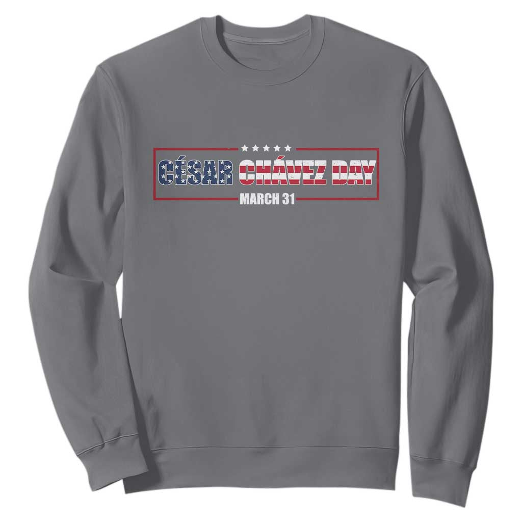 Cesar Chavez Sweatshirt Hispanic Heritage Month Mexican Immigrant TS14 Charcoal Print Your Wear