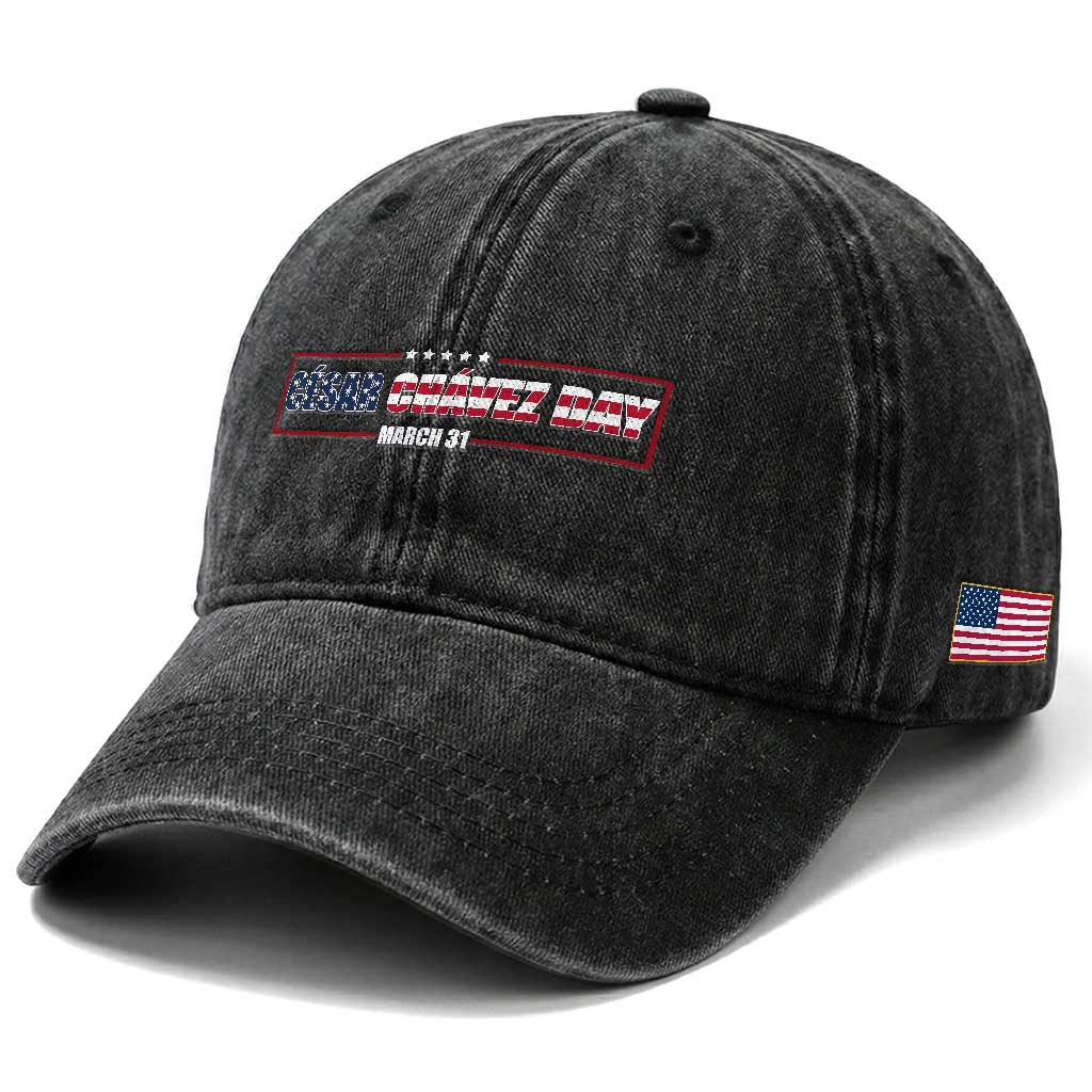 Cesar Chavez Washed Cotton Baseball Cap Hispanic Heritage Month Mexican Immigrant TS14 Print Your Wear