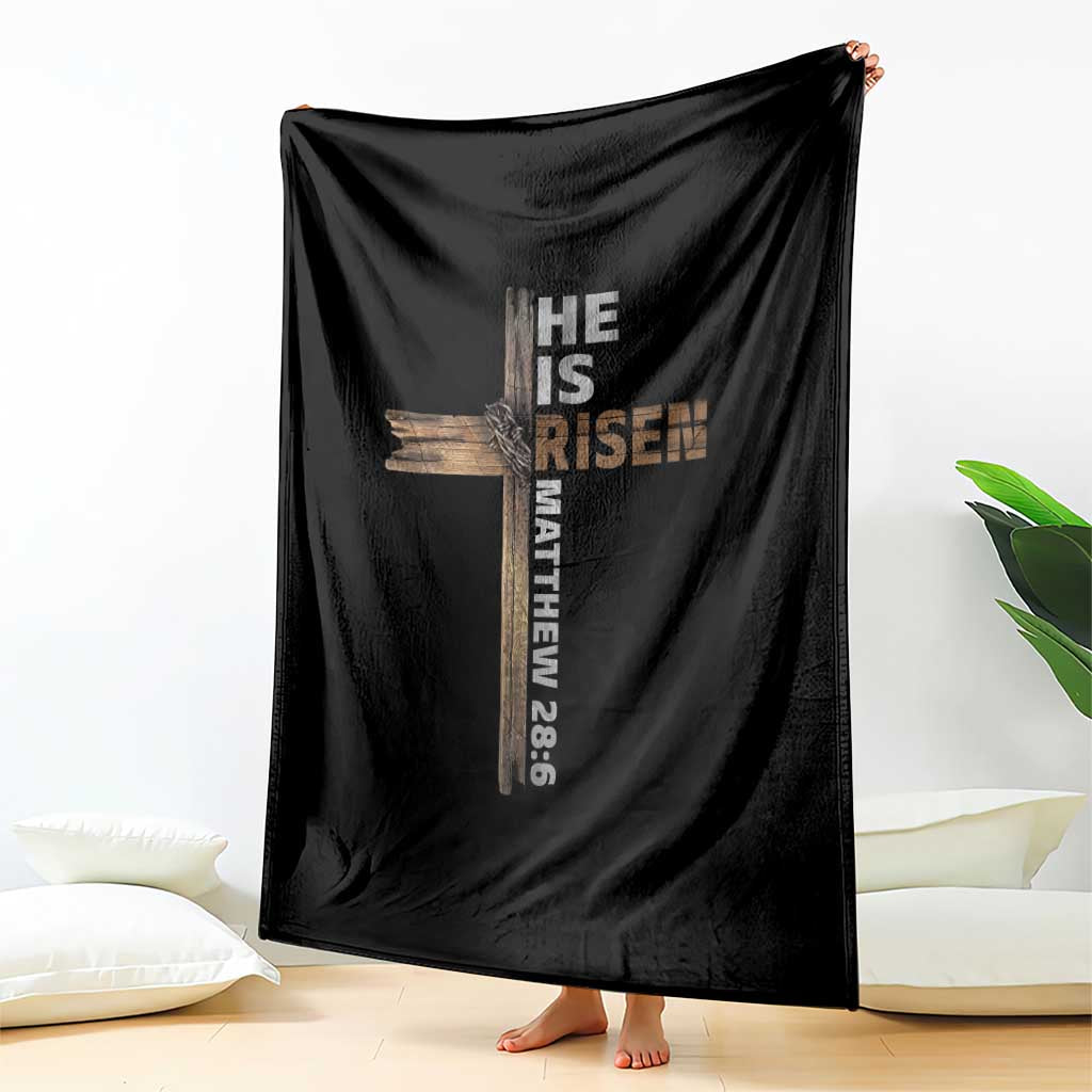 He is Risen Christian Throw Blanket Easter Cross Jesus Christian TS14 Print Your Wear