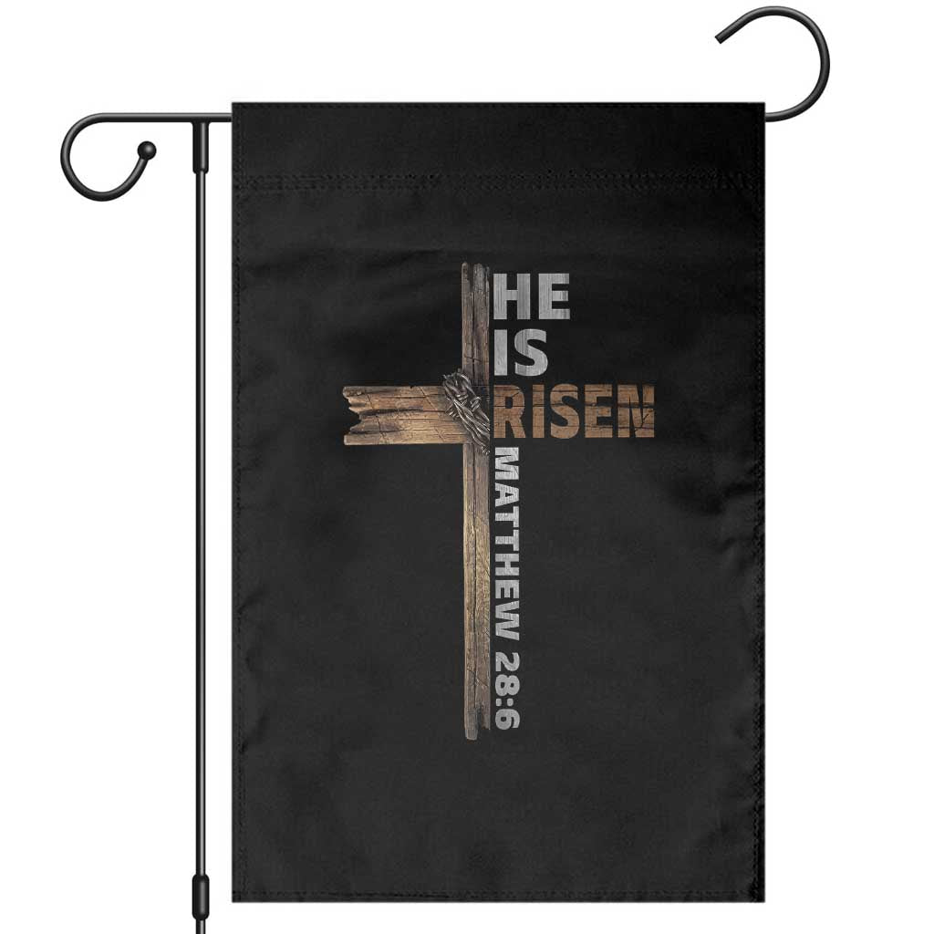 He is Risen Christian Garden Flag Easter Cross Jesus Christian TS14 Black Print Your Wear
