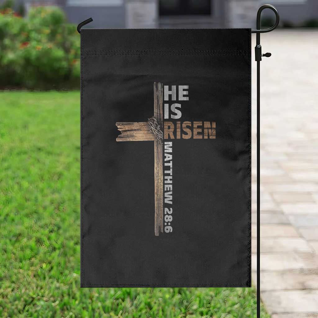 He is Risen Christian Garden Flag Easter Cross Jesus Christian TS14 Print Your Wear
